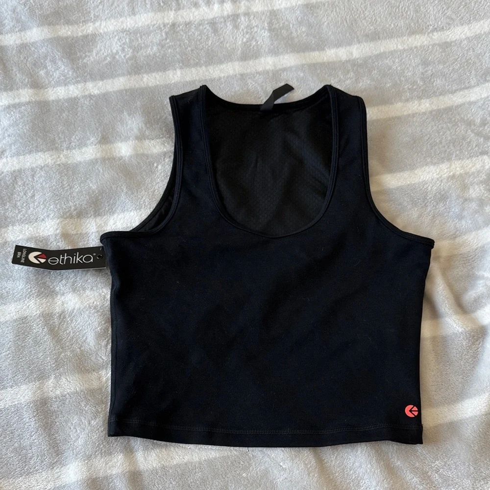 Ethika Classic Black Sleeveless Top - Picture 1 of 2